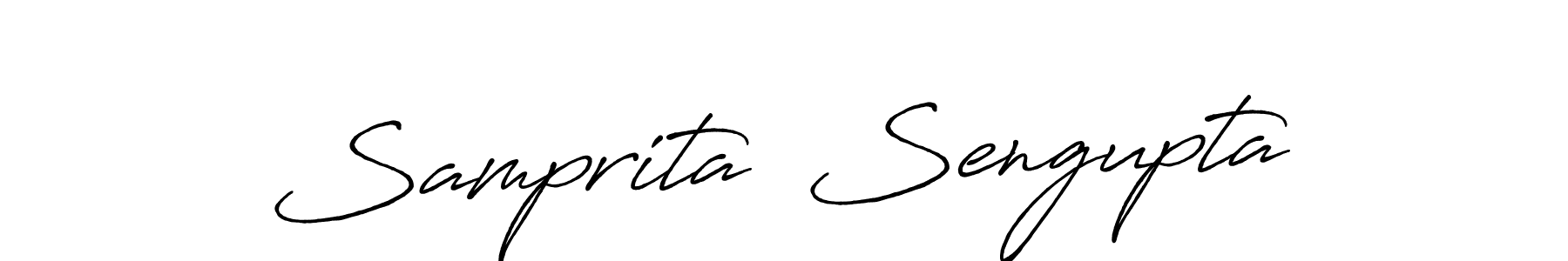Create a beautiful signature design for name Samprita  Sengupta. With this signature (Antro_Vectra_Bolder) fonts, you can make a handwritten signature for free. Samprita  Sengupta signature style 7 images and pictures png