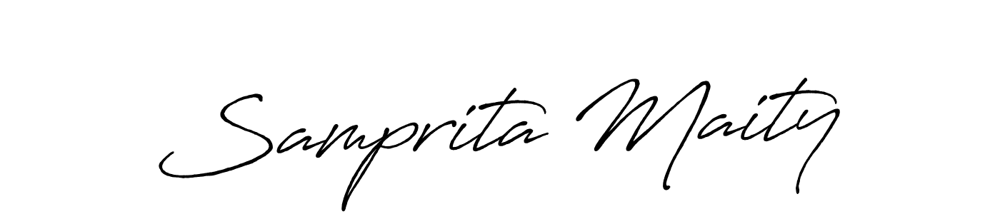 The best way (Antro_Vectra_Bolder) to make a short signature is to pick only two or three words in your name. The name Samprita Maity include a total of six letters. For converting this name. Samprita Maity signature style 7 images and pictures png