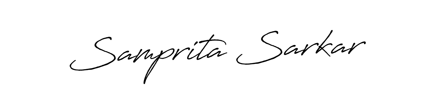 Also we have Samprita Sarkar name is the best signature style. Create professional handwritten signature collection using Antro_Vectra_Bolder autograph style. Samprita Sarkar signature style 7 images and pictures png