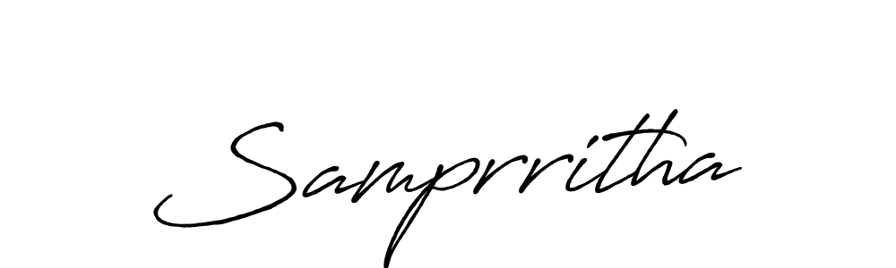 Create a beautiful signature design for name Samprritha. With this signature (Antro_Vectra_Bolder) fonts, you can make a handwritten signature for free. Samprritha signature style 7 images and pictures png