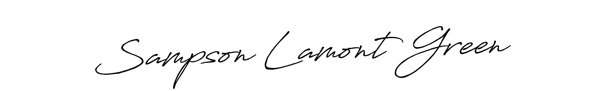 The best way (Antro_Vectra_Bolder) to make a short signature is to pick only two or three words in your name. The name Sampson Lamont Green include a total of six letters. For converting this name. Sampson Lamont Green signature style 7 images and pictures png