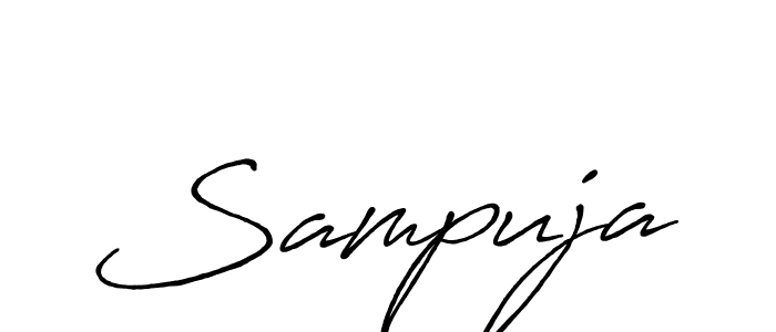 Use a signature maker to create a handwritten signature online. With this signature software, you can design (Antro_Vectra_Bolder) your own signature for name Sampuja. Sampuja signature style 7 images and pictures png