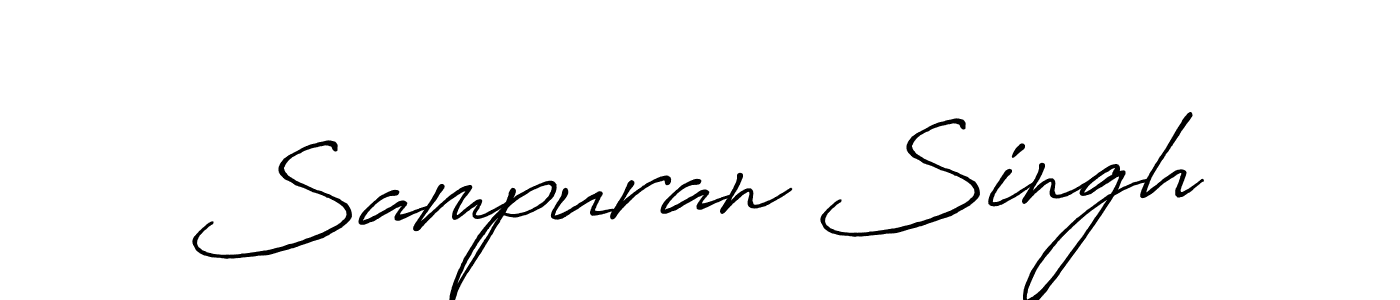 How to make Sampuran Singh signature? Antro_Vectra_Bolder is a professional autograph style. Create handwritten signature for Sampuran Singh name. Sampuran Singh signature style 7 images and pictures png