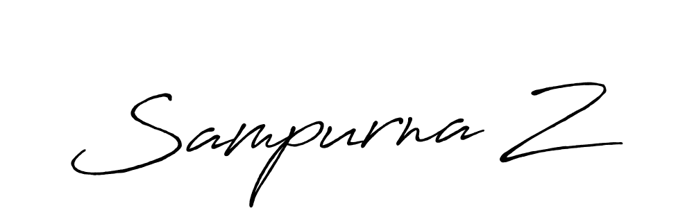 Create a beautiful signature design for name Sampurna Z. With this signature (Antro_Vectra_Bolder) fonts, you can make a handwritten signature for free. Sampurna Z signature style 7 images and pictures png