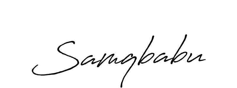 How to make Samqbabu name signature. Use Antro_Vectra_Bolder style for creating short signs online. This is the latest handwritten sign. Samqbabu signature style 7 images and pictures png