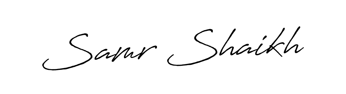 Also we have Samr Shaikh name is the best signature style. Create professional handwritten signature collection using Antro_Vectra_Bolder autograph style. Samr Shaikh signature style 7 images and pictures png