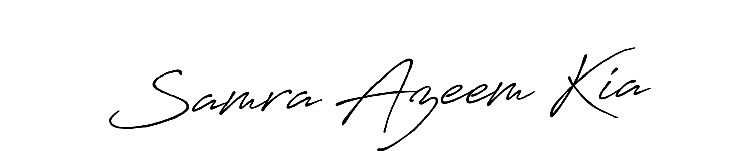 Samra Azeem Kia stylish signature style. Best Handwritten Sign (Antro_Vectra_Bolder) for my name. Handwritten Signature Collection Ideas for my name Samra Azeem Kia. Samra Azeem Kia signature style 7 images and pictures png