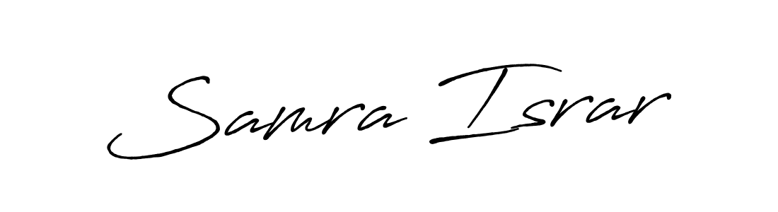 if you are searching for the best signature style for your name Samra Israr. so please give up your signature search. here we have designed multiple signature styles  using Antro_Vectra_Bolder. Samra Israr signature style 7 images and pictures png