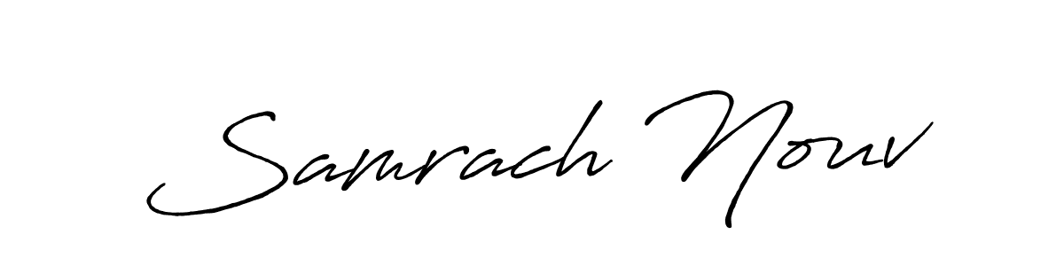 How to make Samrach Nouv signature? Antro_Vectra_Bolder is a professional autograph style. Create handwritten signature for Samrach Nouv name. Samrach Nouv signature style 7 images and pictures png