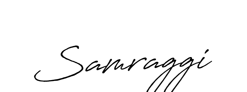 Design your own signature with our free online signature maker. With this signature software, you can create a handwritten (Antro_Vectra_Bolder) signature for name Samraggi. Samraggi signature style 7 images and pictures png