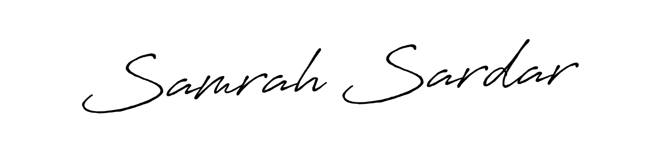 How to make Samrah Sardar signature? Antro_Vectra_Bolder is a professional autograph style. Create handwritten signature for Samrah Sardar name. Samrah Sardar signature style 7 images and pictures png