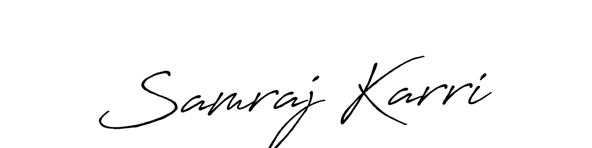 Create a beautiful signature design for name Samraj Karri. With this signature (Antro_Vectra_Bolder) fonts, you can make a handwritten signature for free. Samraj Karri signature style 7 images and pictures png