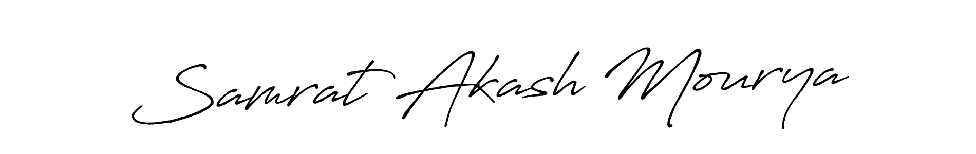 Samrat Akash Mourya stylish signature style. Best Handwritten Sign (Antro_Vectra_Bolder) for my name. Handwritten Signature Collection Ideas for my name Samrat Akash Mourya. Samrat Akash Mourya signature style 7 images and pictures png
