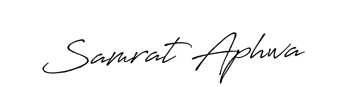 Create a beautiful signature design for name Samrat Aphwa. With this signature (Antro_Vectra_Bolder) fonts, you can make a handwritten signature for free. Samrat Aphwa signature style 7 images and pictures png