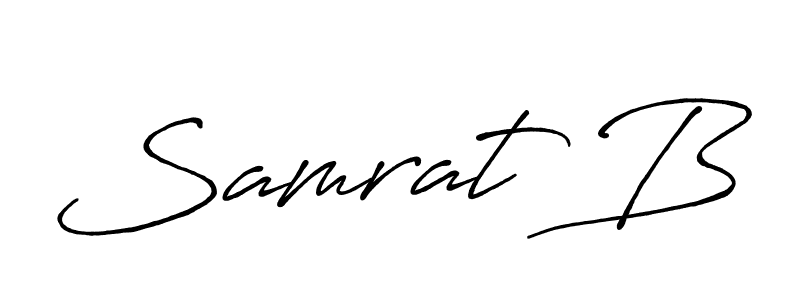 Make a beautiful signature design for name Samrat B. With this signature (Antro_Vectra_Bolder) style, you can create a handwritten signature for free. Samrat B signature style 7 images and pictures png