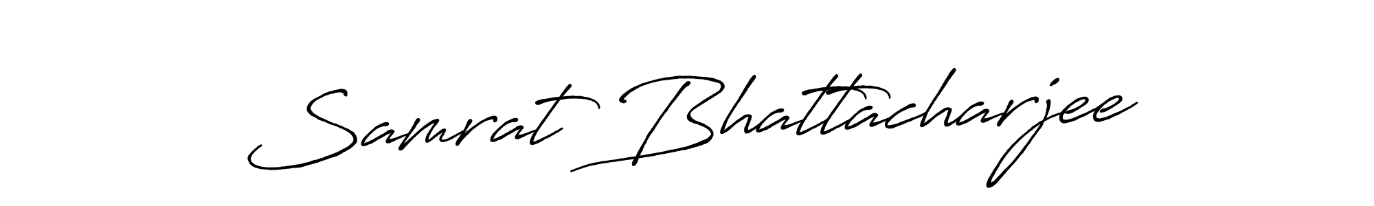 Create a beautiful signature design for name Samrat Bhattacharjee. With this signature (Antro_Vectra_Bolder) fonts, you can make a handwritten signature for free. Samrat Bhattacharjee signature style 7 images and pictures png