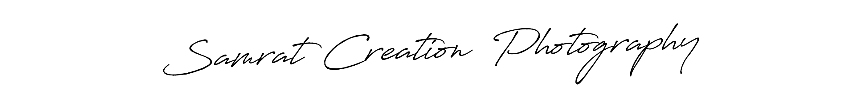 Design your own signature with our free online signature maker. With this signature software, you can create a handwritten (Antro_Vectra_Bolder) signature for name Samrat Creation  Photography. Samrat Creation  Photography signature style 7 images and pictures png