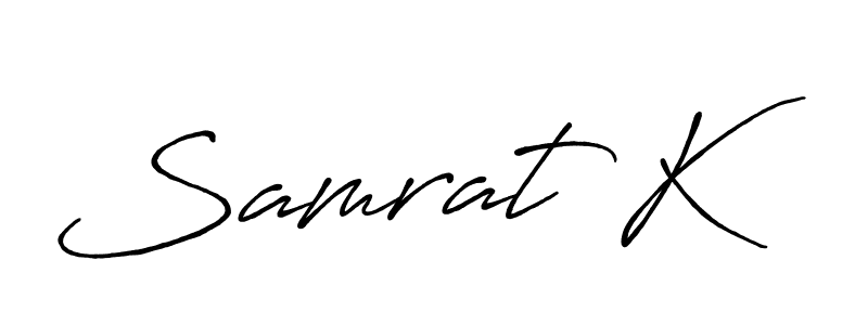 Design your own signature with our free online signature maker. With this signature software, you can create a handwritten (Antro_Vectra_Bolder) signature for name Samrat K. Samrat K signature style 7 images and pictures png