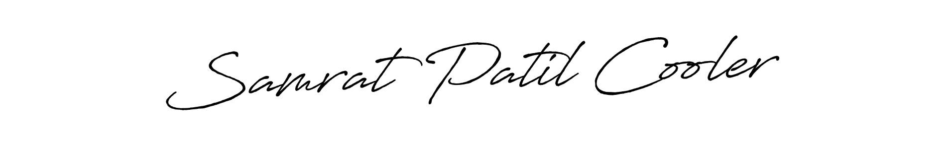 How to make Samrat Patil Cooler name signature. Use Antro_Vectra_Bolder style for creating short signs online. This is the latest handwritten sign. Samrat Patil Cooler signature style 7 images and pictures png