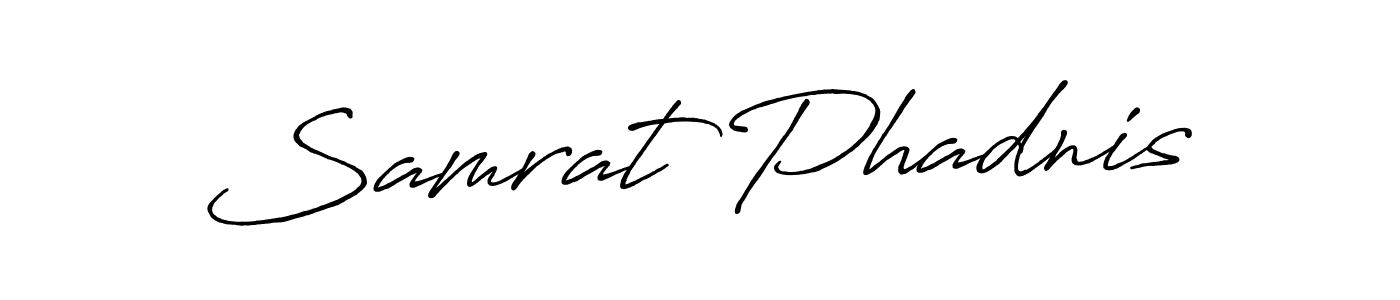 Create a beautiful signature design for name Samrat Phadnis. With this signature (Antro_Vectra_Bolder) fonts, you can make a handwritten signature for free. Samrat Phadnis signature style 7 images and pictures png