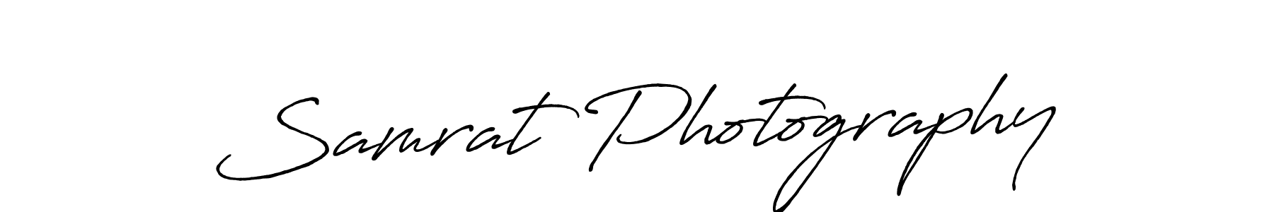 The best way (Antro_Vectra_Bolder) to make a short signature is to pick only two or three words in your name. The name Samrat Photography include a total of six letters. For converting this name. Samrat Photography signature style 7 images and pictures png