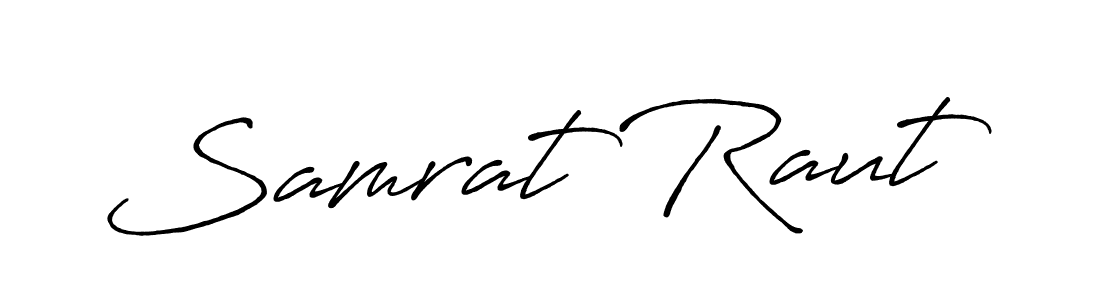 Similarly Antro_Vectra_Bolder is the best handwritten signature design. Signature creator online .You can use it as an online autograph creator for name Samrat Raut. Samrat Raut signature style 7 images and pictures png