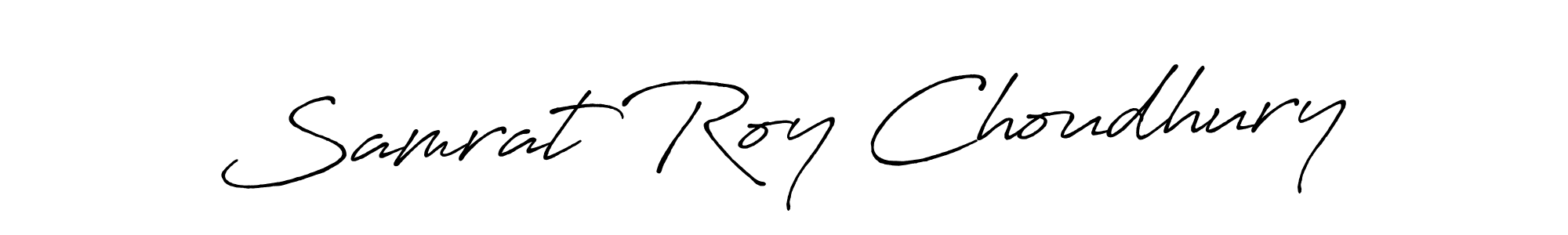Create a beautiful signature design for name Samrat Roy Choudhury. With this signature (Antro_Vectra_Bolder) fonts, you can make a handwritten signature for free. Samrat Roy Choudhury signature style 7 images and pictures png