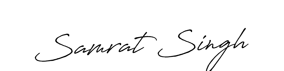 The best way (Antro_Vectra_Bolder) to make a short signature is to pick only two or three words in your name. The name Samrat Singh include a total of six letters. For converting this name. Samrat Singh signature style 7 images and pictures png