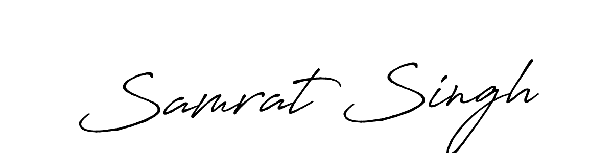 Make a beautiful signature design for name Samrat Singh. With this signature (Antro_Vectra_Bolder) style, you can create a handwritten signature for free. Samrat Singh signature style 7 images and pictures png