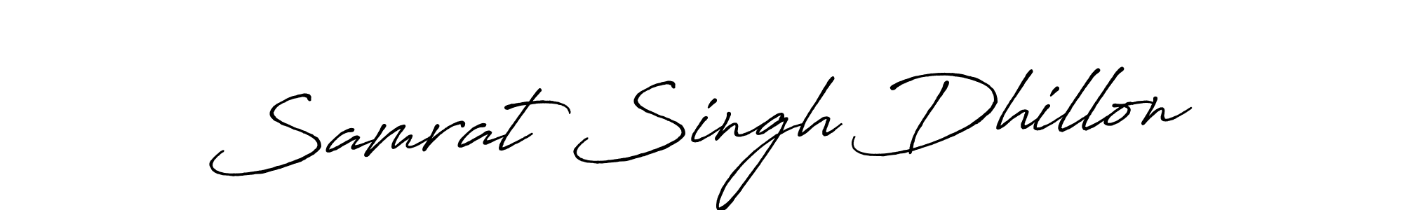 Make a beautiful signature design for name Samrat Singh Dhillon. With this signature (Antro_Vectra_Bolder) style, you can create a handwritten signature for free. Samrat Singh Dhillon signature style 7 images and pictures png