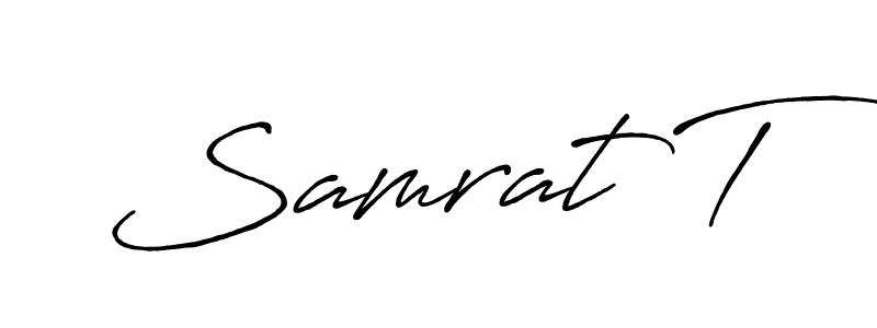 Also You can easily find your signature by using the search form. We will create Samrat T name handwritten signature images for you free of cost using Antro_Vectra_Bolder sign style. Samrat T signature style 7 images and pictures png