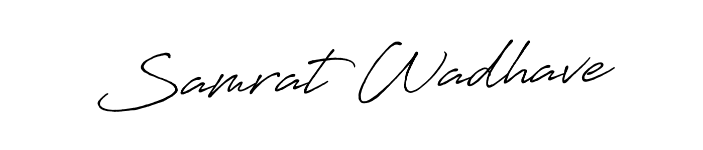 Make a short Samrat Wadhave signature style. Manage your documents anywhere anytime using Antro_Vectra_Bolder. Create and add eSignatures, submit forms, share and send files easily. Samrat Wadhave signature style 7 images and pictures png