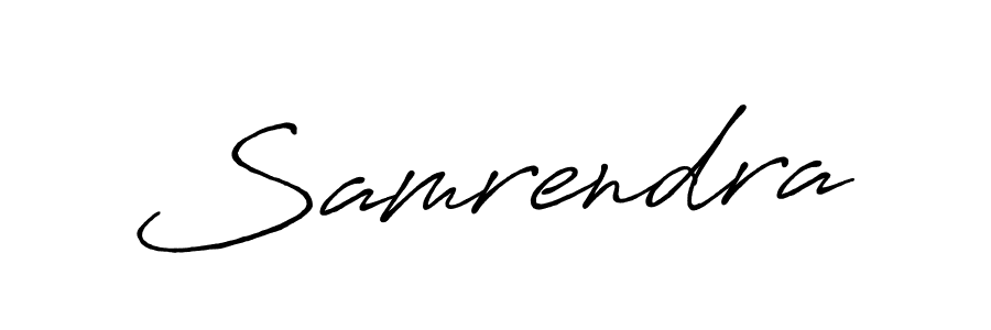 How to make Samrendra signature? Antro_Vectra_Bolder is a professional autograph style. Create handwritten signature for Samrendra name. Samrendra signature style 7 images and pictures png