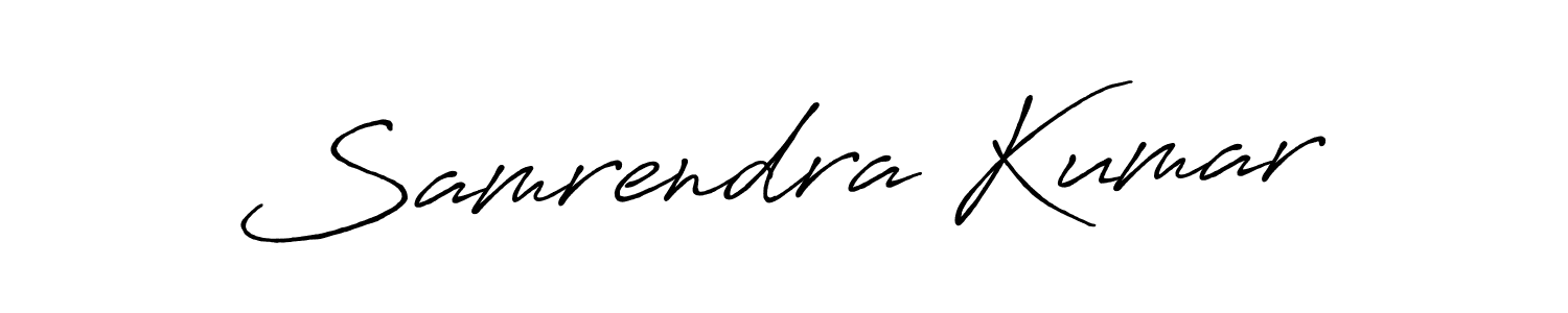 Use a signature maker to create a handwritten signature online. With this signature software, you can design (Antro_Vectra_Bolder) your own signature for name Samrendra Kumar. Samrendra Kumar signature style 7 images and pictures png