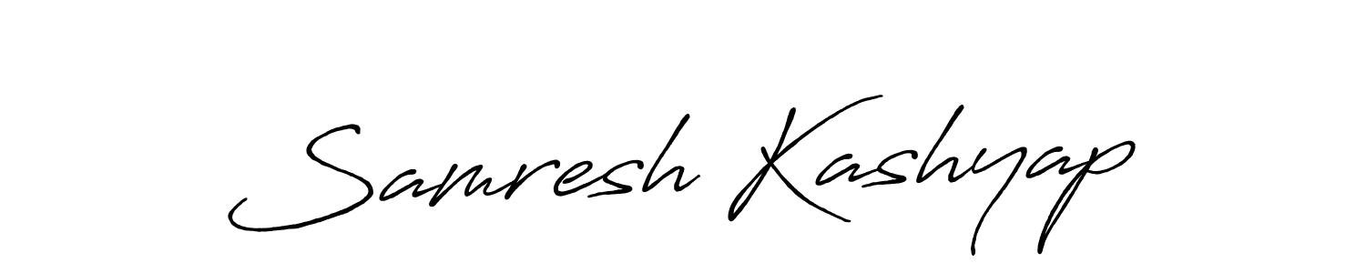 Also we have Samresh Kashyap name is the best signature style. Create professional handwritten signature collection using Antro_Vectra_Bolder autograph style. Samresh Kashyap signature style 7 images and pictures png