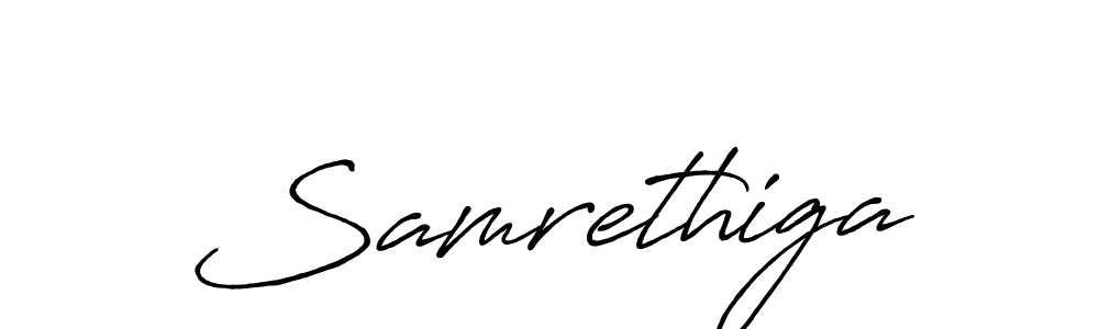 Create a beautiful signature design for name Samrethiga. With this signature (Antro_Vectra_Bolder) fonts, you can make a handwritten signature for free. Samrethiga signature style 7 images and pictures png