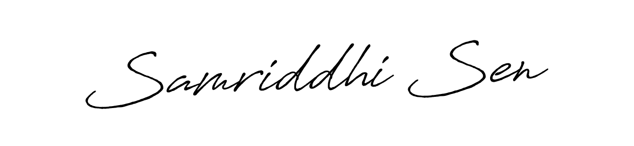 Make a beautiful signature design for name Samriddhi Sen. With this signature (Antro_Vectra_Bolder) style, you can create a handwritten signature for free. Samriddhi Sen signature style 7 images and pictures png