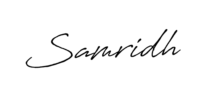 Make a beautiful signature design for name Samridh. With this signature (Antro_Vectra_Bolder) style, you can create a handwritten signature for free. Samridh signature style 7 images and pictures png