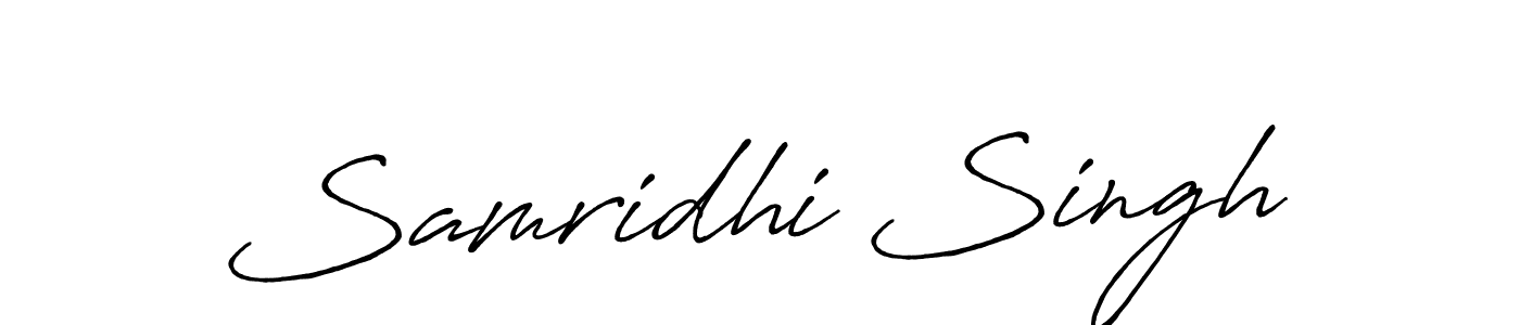 The best way (Antro_Vectra_Bolder) to make a short signature is to pick only two or three words in your name. The name Samridhi Singh include a total of six letters. For converting this name. Samridhi Singh signature style 7 images and pictures png