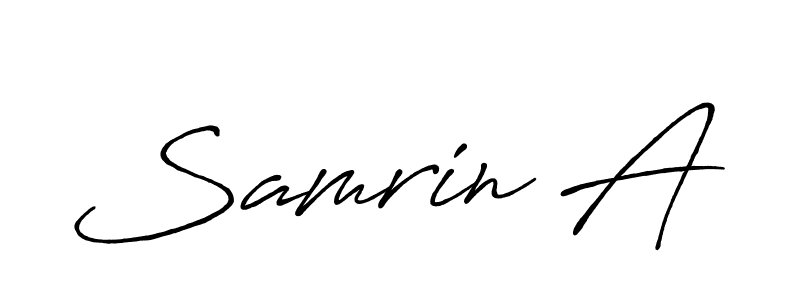 How to make Samrin A signature? Antro_Vectra_Bolder is a professional autograph style. Create handwritten signature for Samrin A name. Samrin A signature style 7 images and pictures png