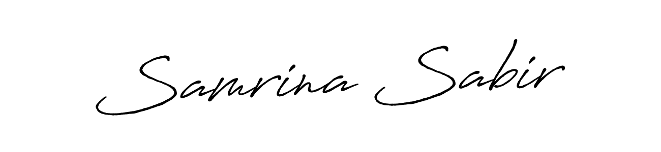 Also we have Samrina Sabir name is the best signature style. Create professional handwritten signature collection using Antro_Vectra_Bolder autograph style. Samrina Sabir signature style 7 images and pictures png
