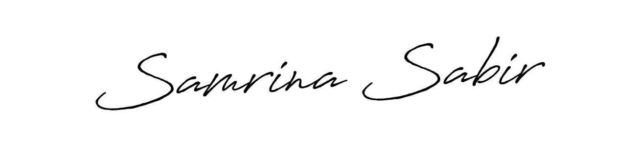 Design your own signature with our free online signature maker. With this signature software, you can create a handwritten (Antro_Vectra_Bolder) signature for name Samrina Sabir. Samrina Sabir signature style 7 images and pictures png