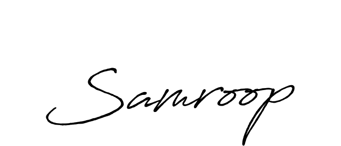 The best way (Antro_Vectra_Bolder) to make a short signature is to pick only two or three words in your name. The name Samroop include a total of six letters. For converting this name. Samroop signature style 7 images and pictures png