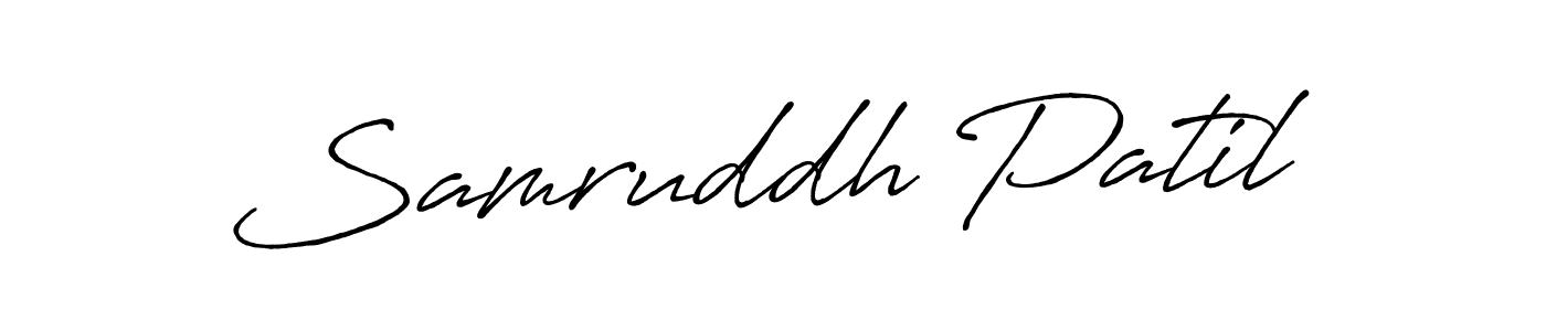 Design your own signature with our free online signature maker. With this signature software, you can create a handwritten (Antro_Vectra_Bolder) signature for name Samruddh Patil. Samruddh Patil signature style 7 images and pictures png