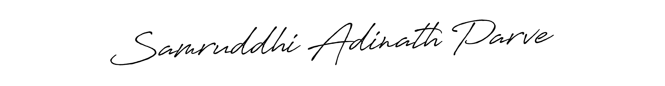 Make a beautiful signature design for name Samruddhi Adinath Parve. With this signature (Antro_Vectra_Bolder) style, you can create a handwritten signature for free. Samruddhi Adinath Parve signature style 7 images and pictures png