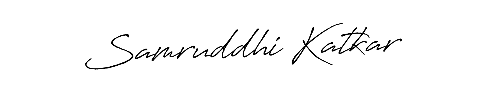 Create a beautiful signature design for name Samruddhi Katkar. With this signature (Antro_Vectra_Bolder) fonts, you can make a handwritten signature for free. Samruddhi Katkar signature style 7 images and pictures png