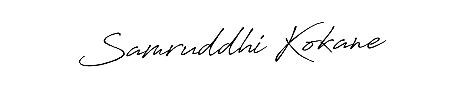 Make a beautiful signature design for name Samruddhi Kokane. With this signature (Antro_Vectra_Bolder) style, you can create a handwritten signature for free. Samruddhi Kokane signature style 7 images and pictures png