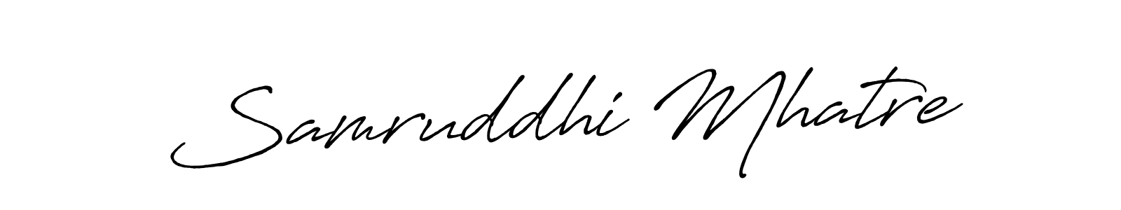 How to make Samruddhi Mhatre signature? Antro_Vectra_Bolder is a professional autograph style. Create handwritten signature for Samruddhi Mhatre name. Samruddhi Mhatre signature style 7 images and pictures png