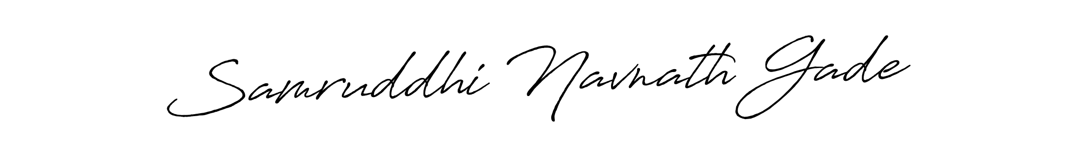 Design your own signature with our free online signature maker. With this signature software, you can create a handwritten (Antro_Vectra_Bolder) signature for name Samruddhi Navnath Gade. Samruddhi Navnath Gade signature style 7 images and pictures png