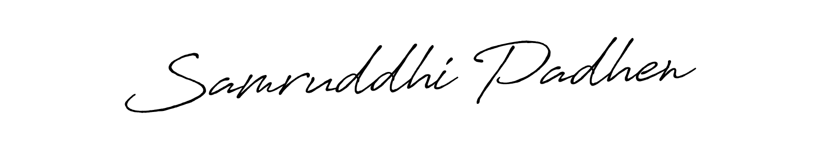 Samruddhi Padhen stylish signature style. Best Handwritten Sign (Antro_Vectra_Bolder) for my name. Handwritten Signature Collection Ideas for my name Samruddhi Padhen. Samruddhi Padhen signature style 7 images and pictures png